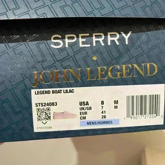 Sperry Men's boat casual leather suede rubber shoes John Legend new 8 in box - Picture 8 of 9